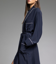 Load image into Gallery viewer, ROBE - Navy Blue with White Piping
