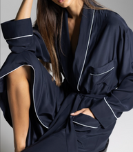 Load image into Gallery viewer, ROBE - Navy Blue with White Piping
