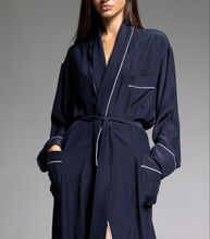 Load image into Gallery viewer, ROBE - Navy Blue with White Piping
