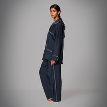 Load image into Gallery viewer, PAJAMA - Navy Blue with White Piping
