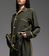 Load image into Gallery viewer, PAJAMA - Deep Green with Yellow Piping
