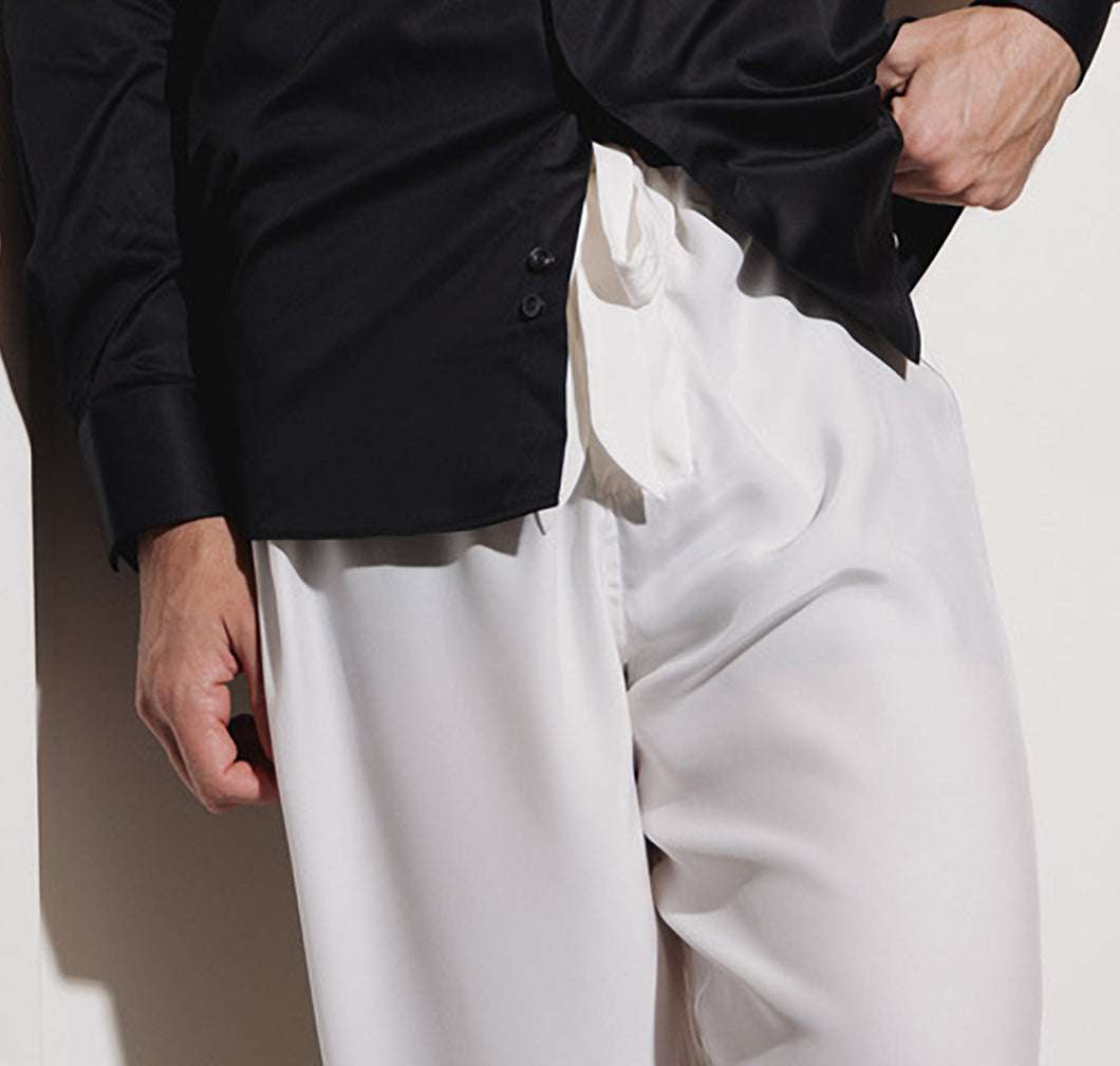 PANT - White with Black Piping