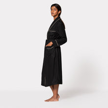 Load image into Gallery viewer, ROBE - Black with Crème Piping
